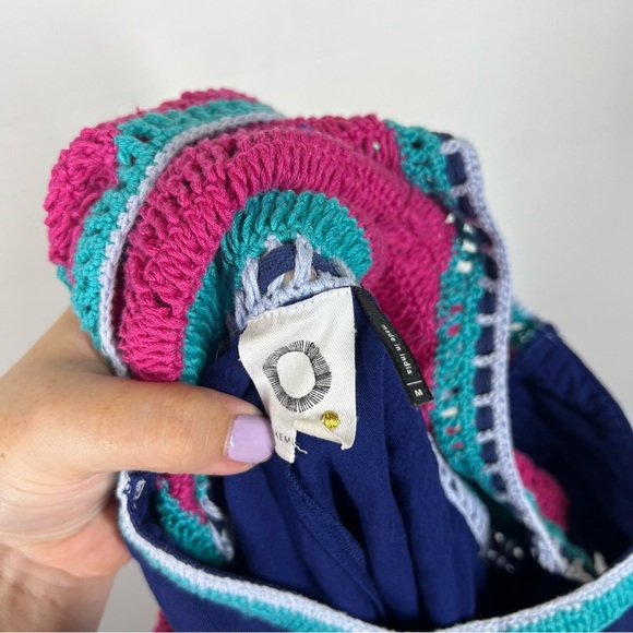 Anthropologie Akemi + Kin Crochet Trim Swing Dress Size Medium - Picture 11 of 12